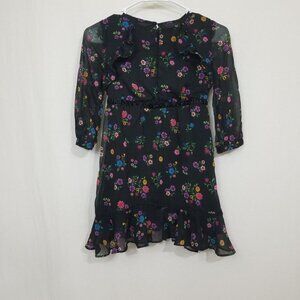 D-Signed Disney black floral dress